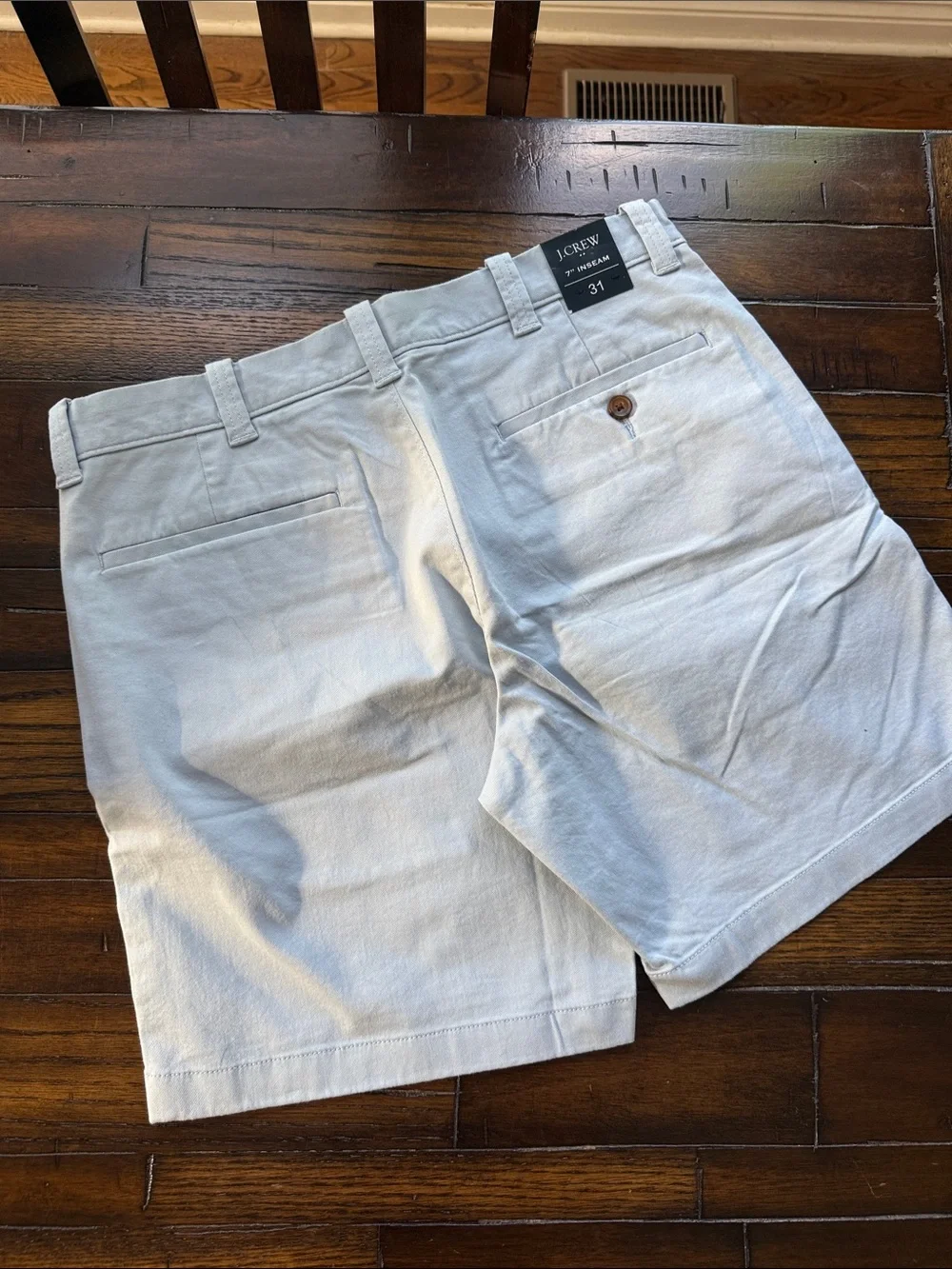 J. Crew Factory Sky Blue Flat Front Men's Chino Shorts